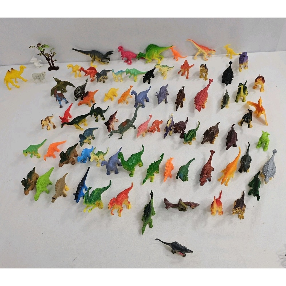 Dinosaur‎ Figurines  73- 2-3" Size -EUC - Mostly Free Stand + 4 Extra Figurines